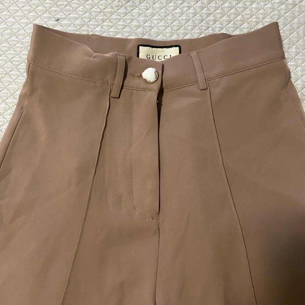 Gucci Tan High-Waisted Pants